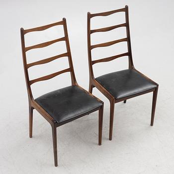 Six Rosewood chairs, Denmark, 1960's.