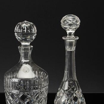 KARAFFER, 4 st, glas, 1900-tal,