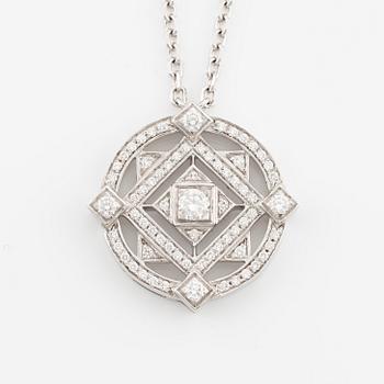 Cartier pendant "Inde Mystérieuse" 18K white gold with round brilliant-cut diamonds.