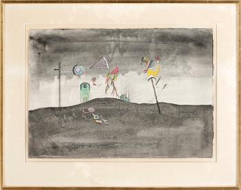 Conroy Maddox · CONROY MADDOX, gouache. Signerad o daterad 1947