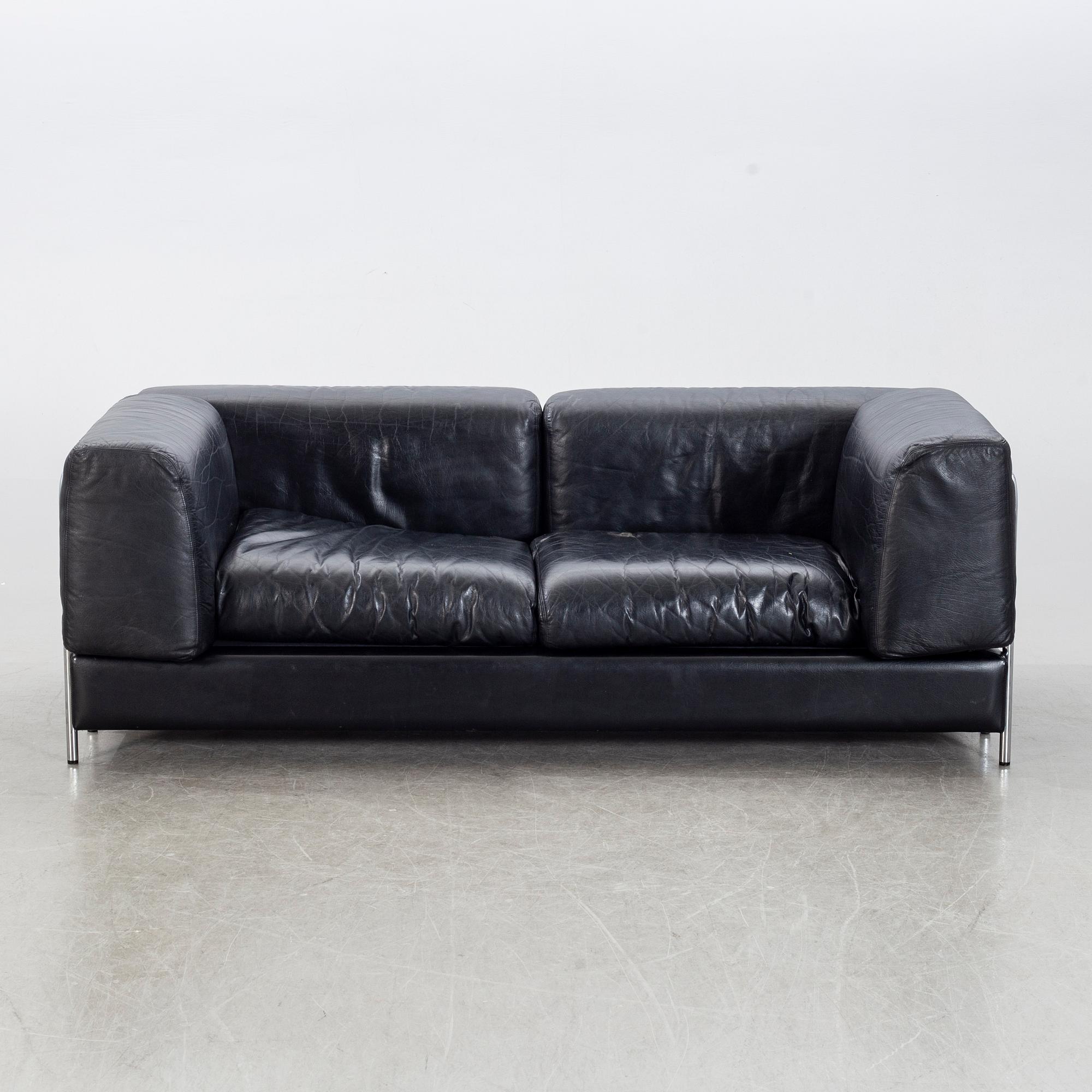 A Swedish 1970/80's leather sofa.
