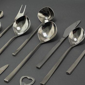 45 items of cutlery, designed by Tias Eckhoff for Gense/Dansk Knivfabrik in Lundtofte, 20th century.