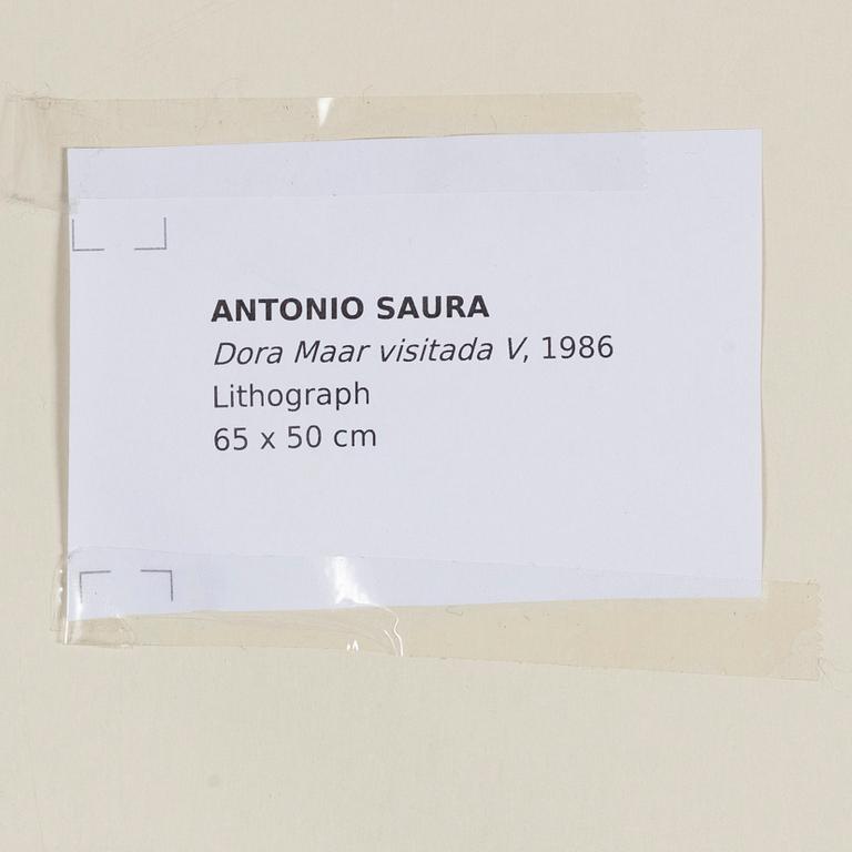 Antonio Saura, lithograph. Signed and.