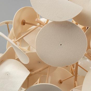 A contemporary birch and wool 'Leaf lamp' by Peter Schumacher, Green Furniture Concept.