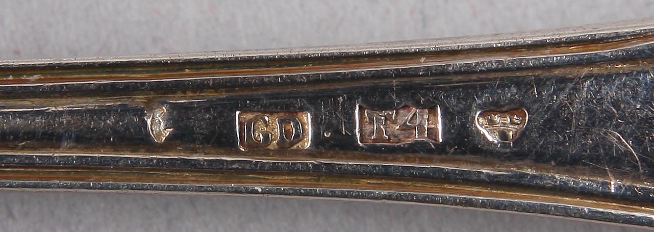 PARTI BESTICK, 4 delar, silver. 1800-tal.