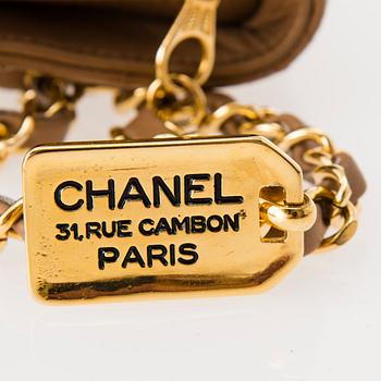 CHANEL Vintage Beige Shoulder Bag.