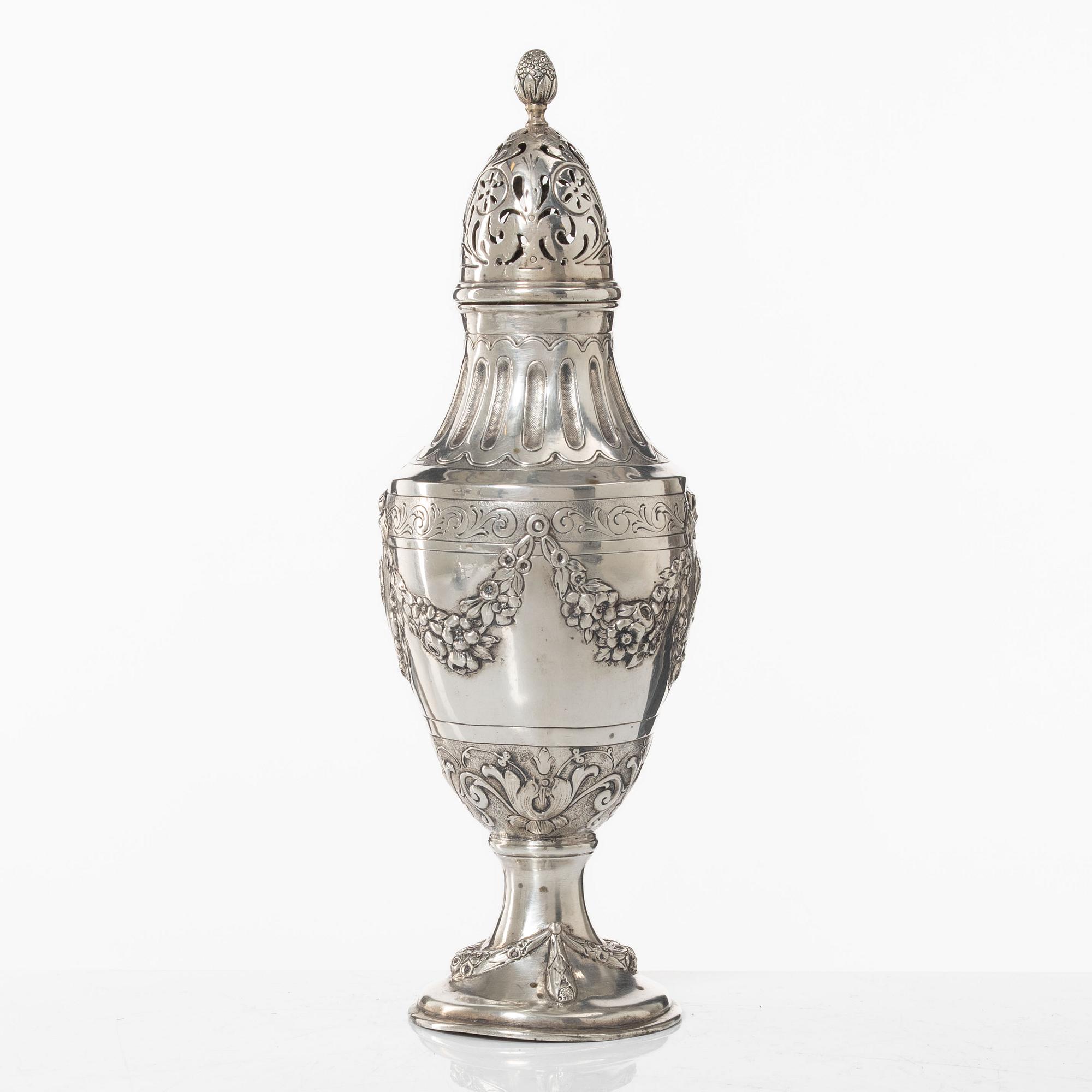 Sockerruska, silver 800, Tyskland, omkring 1900.