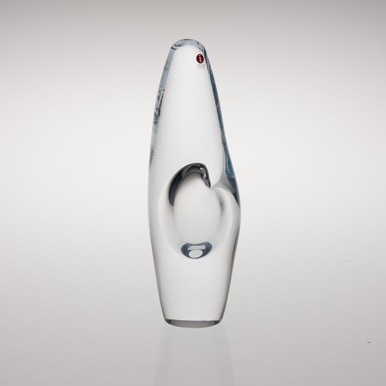 TIMO SARPANEVA, GLASSKULPTUR. "Orkidé", signerad Timo Sarpaneva Iittala 2000.