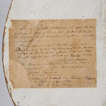 A gesso portrait medallion after J. T Sergel (1740-1814), first part 18th century.