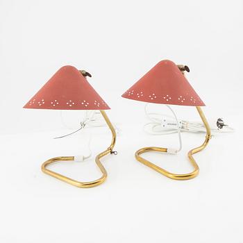 Eric Wärnå, wall lamps/table lamps, a pair model number B263, 1950s.