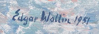 EDGAR WALLIN, olja på duk. Sign och dat 1951.