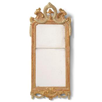 103. A Gustavian giltwood mirror by J. Åkerblad (master in Stockholm 1758-99).