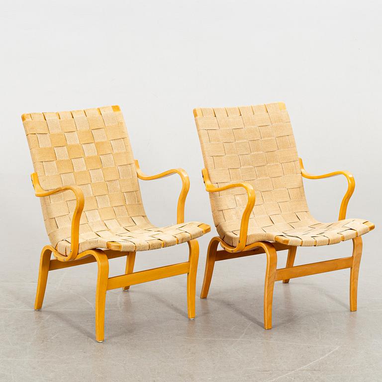 BRUNO MATHSSON, A pair of "Eva" armchairs for Dux and Karl Andersson.