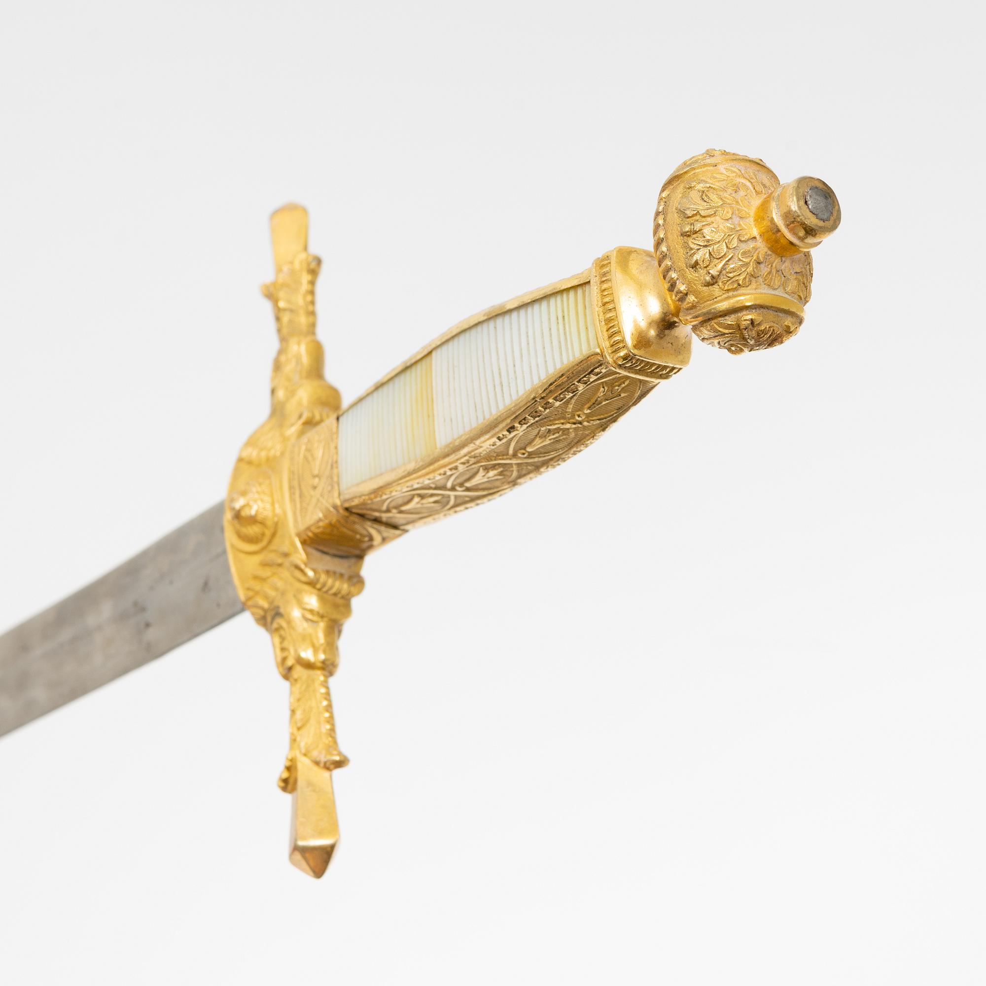 A  smallsword, 19th Century, with scabbard.