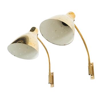 Lisa Johansson-Pape, a pair of mid-20th century '3055' wall lights for Stockmann Orno. Finland.