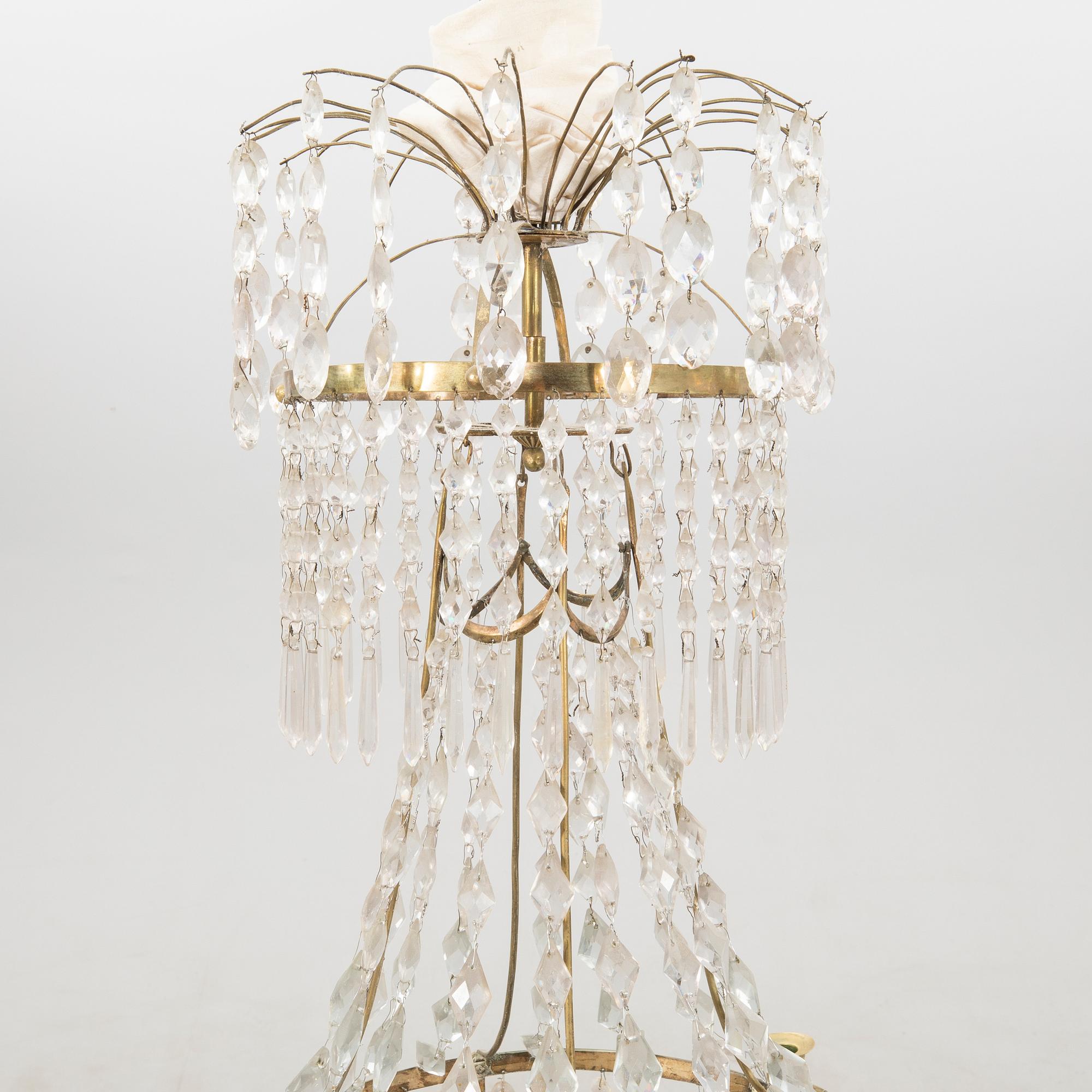 Chandelier, late Gustavian, early 19th century.