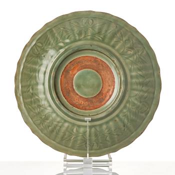 A celadon dish, Ming dynasty (1368-1644).