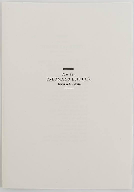 Peter Dahl, "Carl Michael Bellman: Fredmans Epistlar".