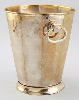 CHAMPAGNE/VINKYLARE, argent haché, 1900-talets första hälft.