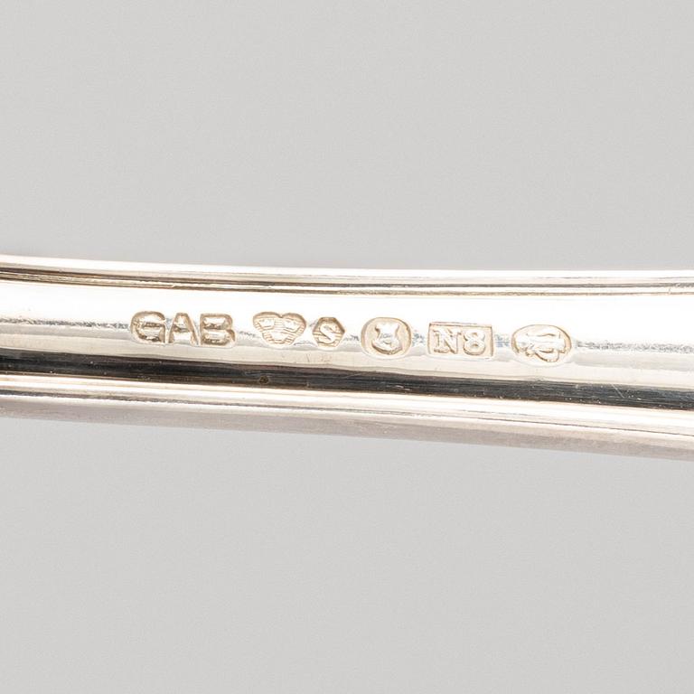 Besticksuppsättning, silver, 28 st, "Vasa", GAB, Stockholm, 1926-47.