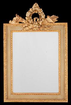 710. A Gustavian mirror/frame dated 1790.
