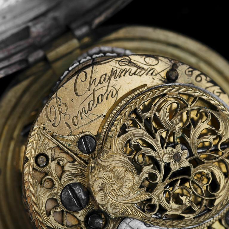 SPINDELUR, 2 st, silver, 1800-talets början.