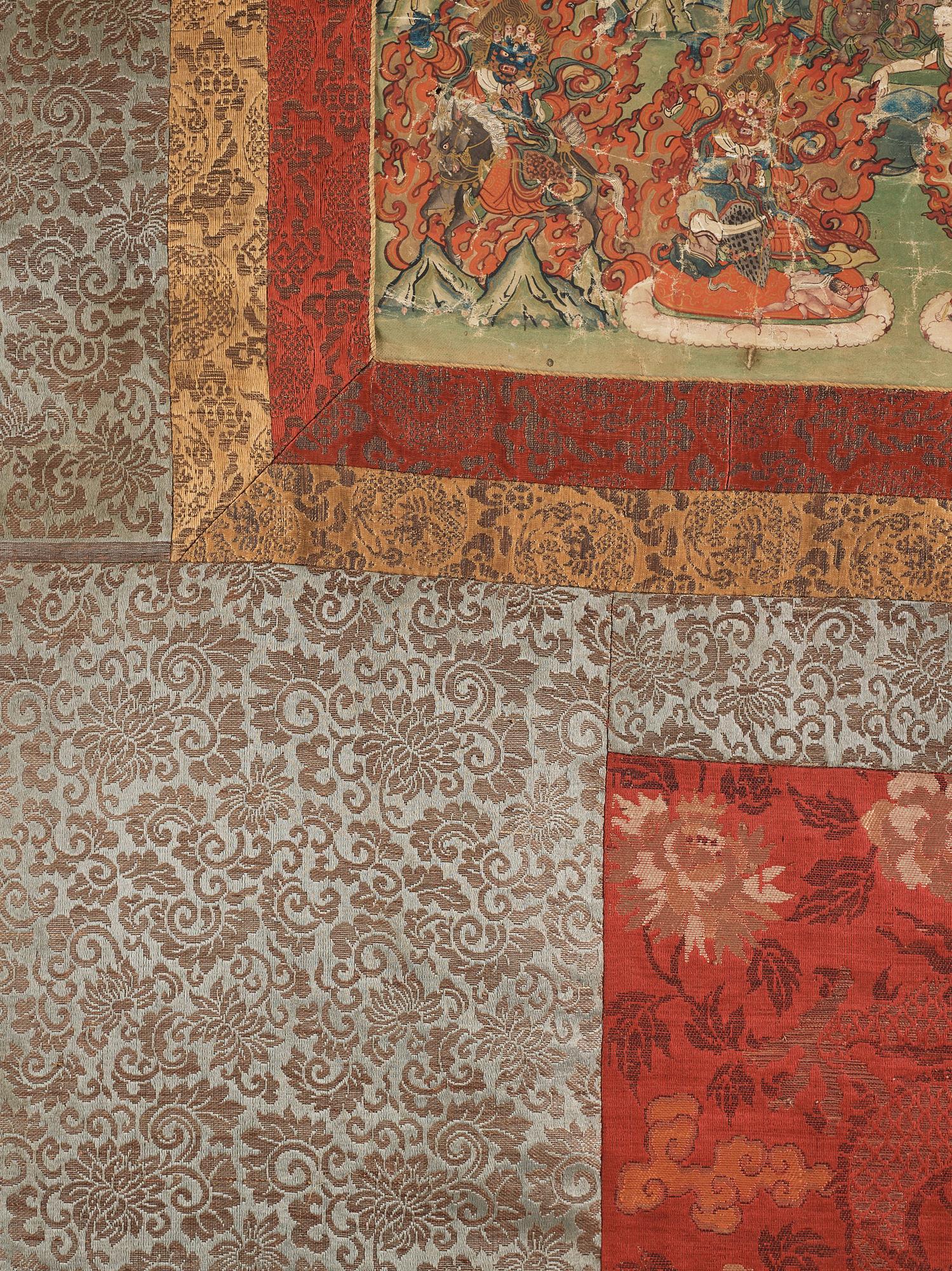 Thangka Yamantaka Vajrabhairava, färg och tusch. Tibet, 1800-tal.