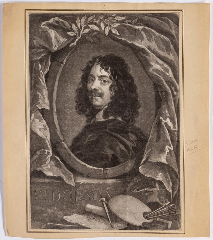 A mixed lot of 14 unframed 18th century mezzotint and aquatint portraits.