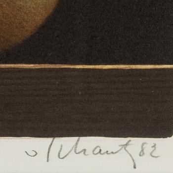 Philip von Schantz, lithograph in colours, 1982, signed 54/70.