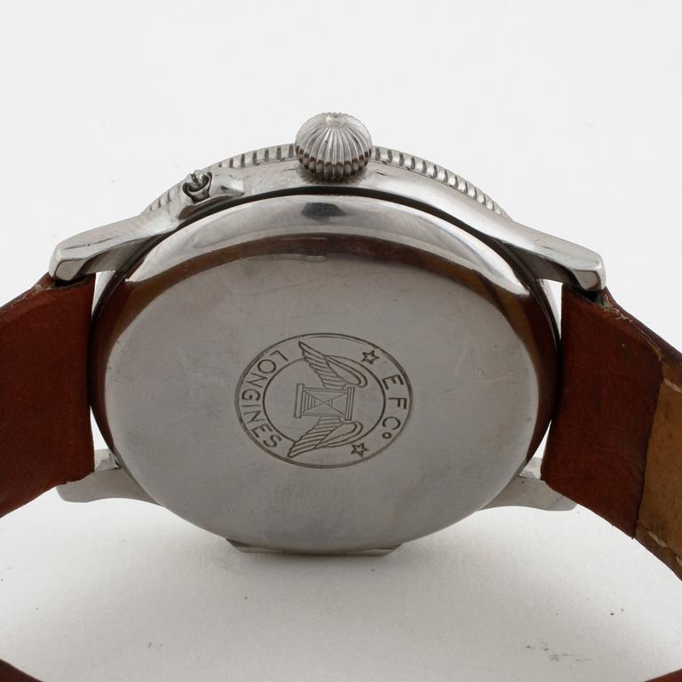 LONGINES, Lindbergh Hour Angle Watch, designed by Charles Lindbergh, wristwatch, 38 mm.