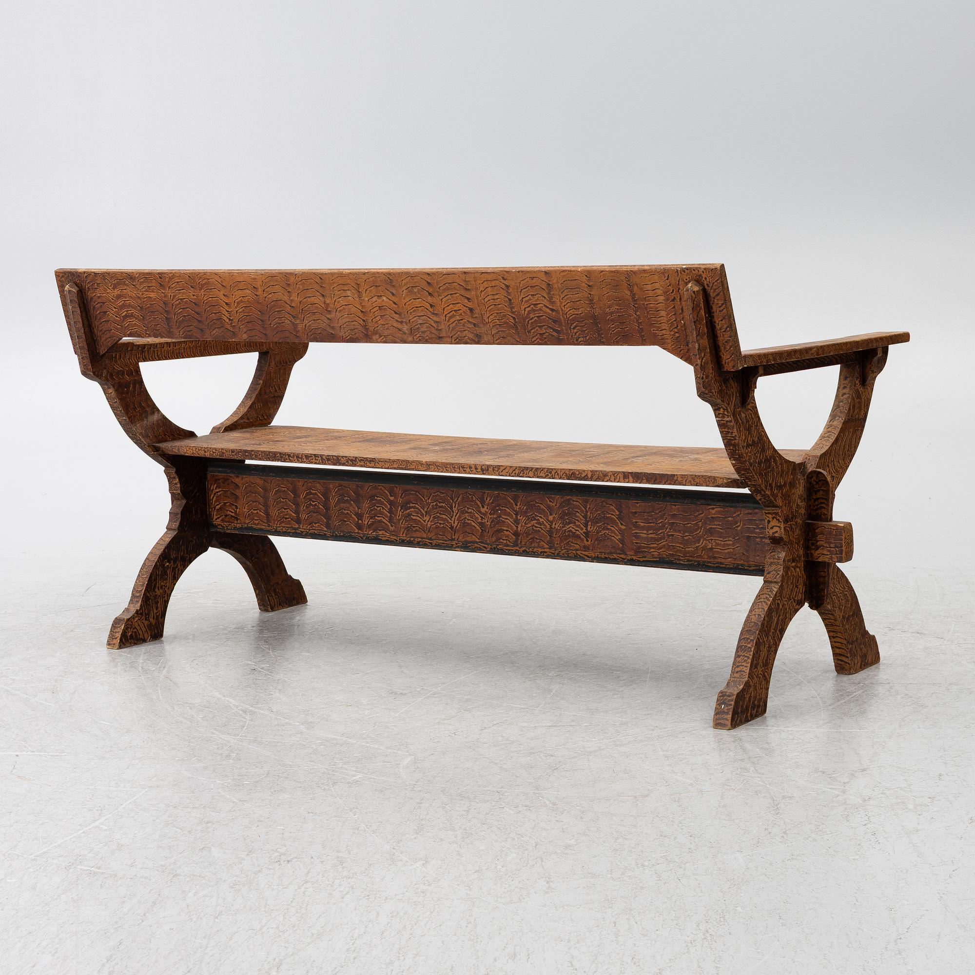 A Swedish provincial bench, around 1900.