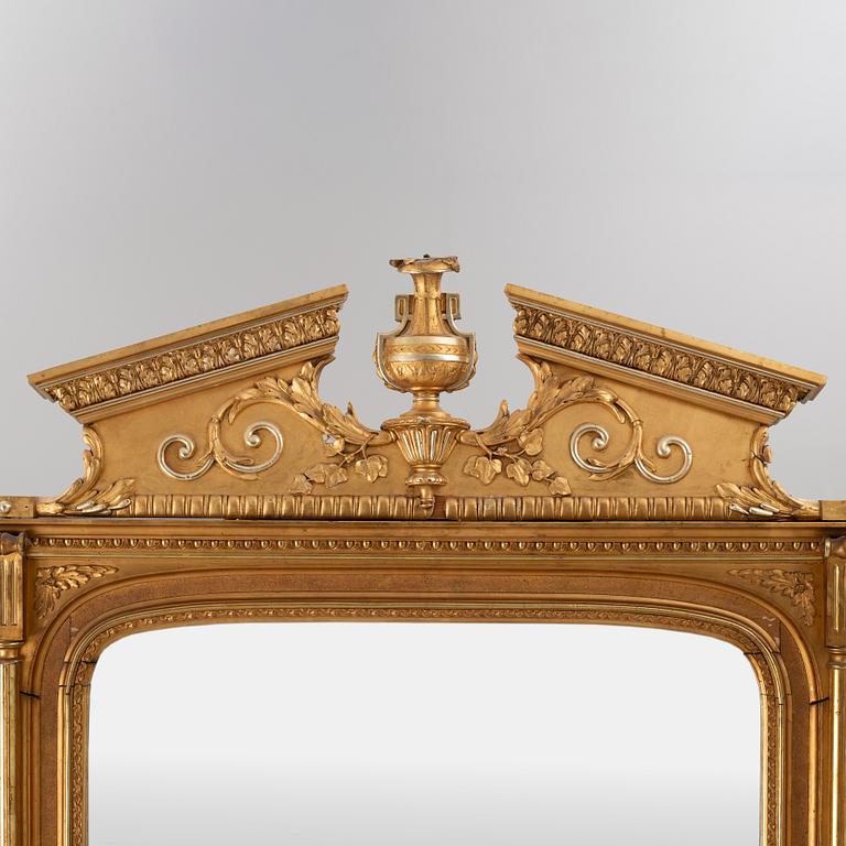 Golvspegel, nyrokoko, 1800-talets slut.