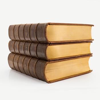 Bibliofilupplagan 3 volymer av von Wright: Svenska fåglar.