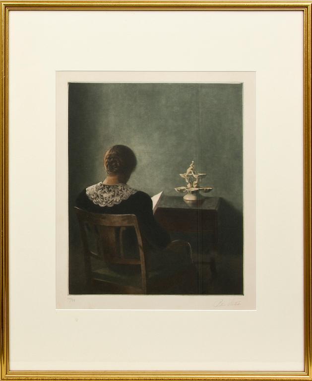 PETER ILSTED, mezzotint, sign och numr 100/38.