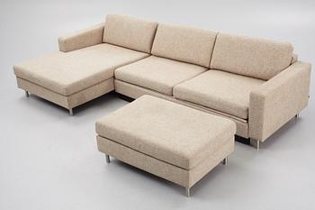 Glismand & Rüdiger, a 'Scandinavia' sofa with ottoman, Bolia.