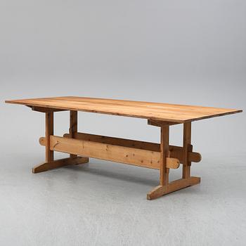 A pine table, second half of the 20th Century.