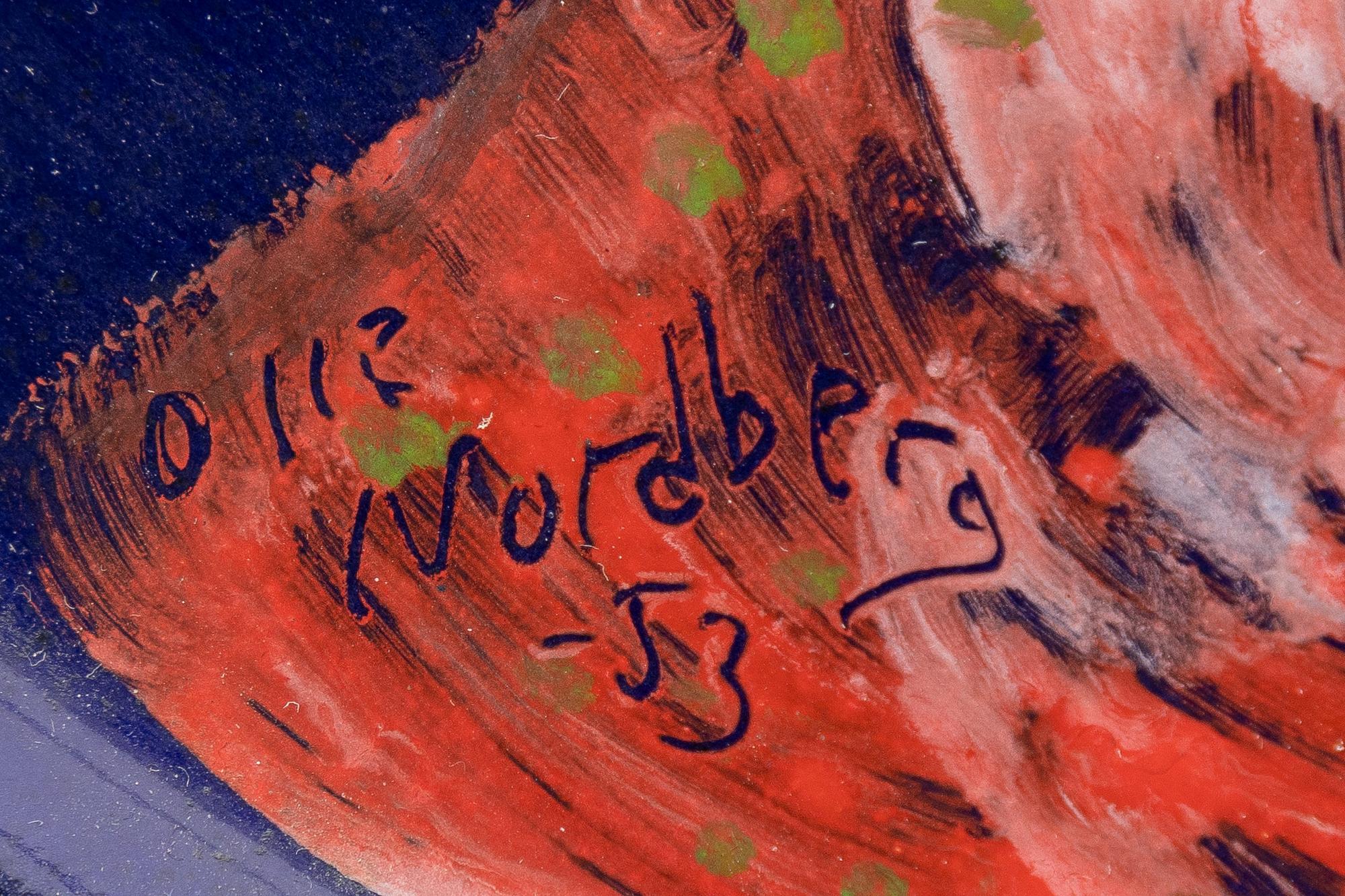 Olle Nordberg, Kvinna med duvor.