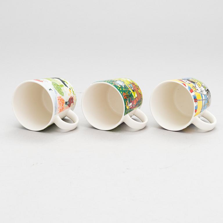 MOOMIN-MUGS, seven porcelain, Moomin Characters, Arabia 2012-2020.