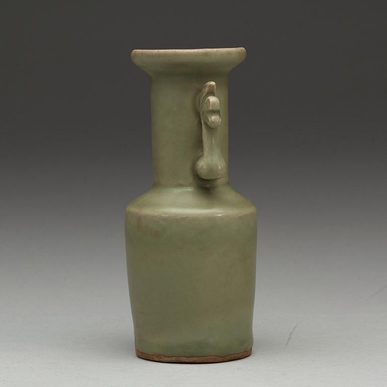 A small longquan celadon mallet vase, presumably Song/Yuan dynasty.