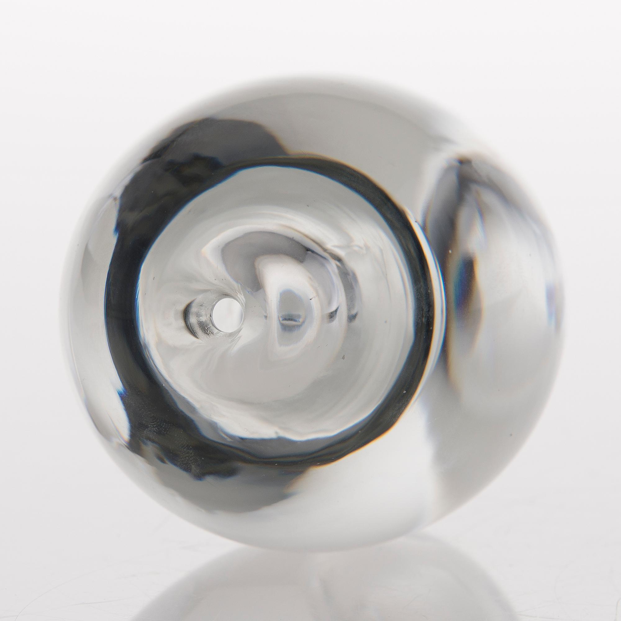 TIMO SARPANEVA, glasskulptur, 'Tåren 3575', signerad Timo Sarpaneva, Iittala -55.