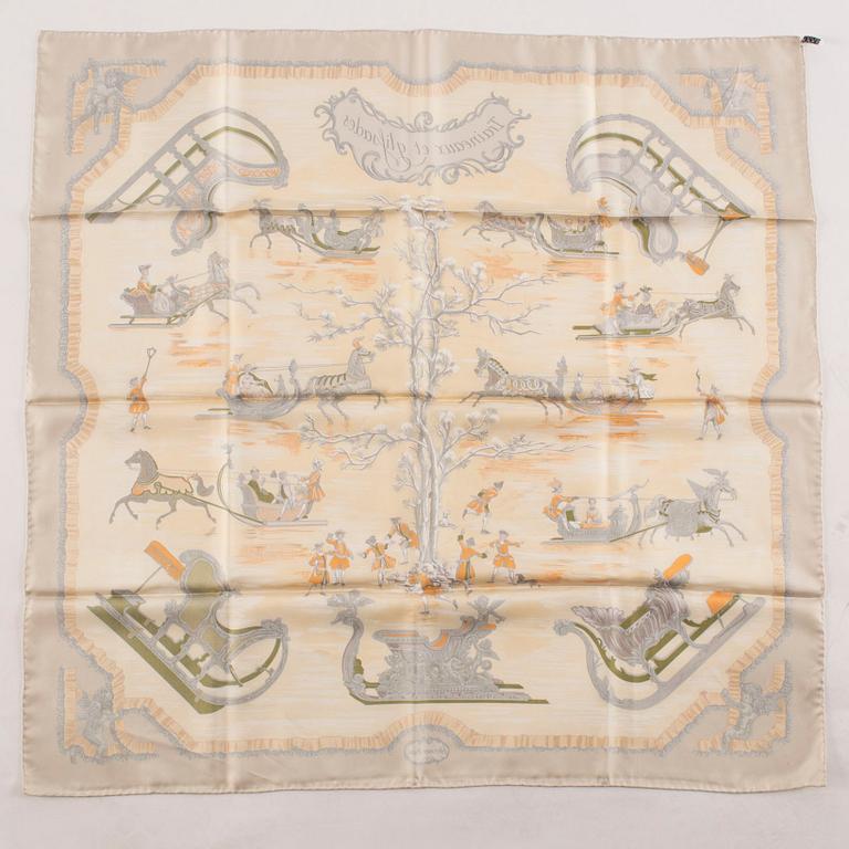 HERMÈS, "Traineaux et glisades", scarf.