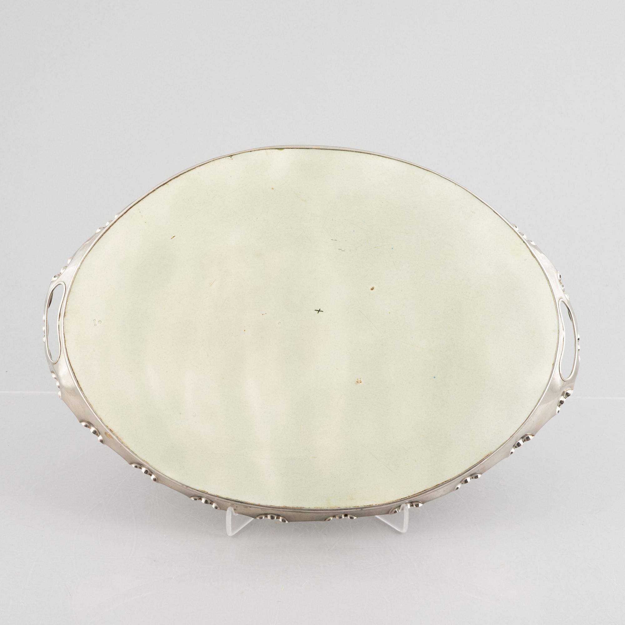 Carl Sigmund Luber, an Art Nouveau tray, Johann Von Schwarz, early 20th Century.