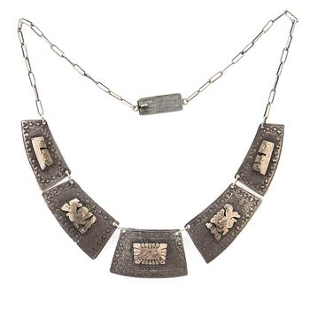 Silver necklace, South America, 1950s/60s.