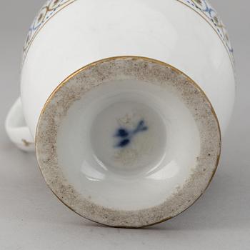 A tete a tete service, Empire, 19th Century. (5 pieces).