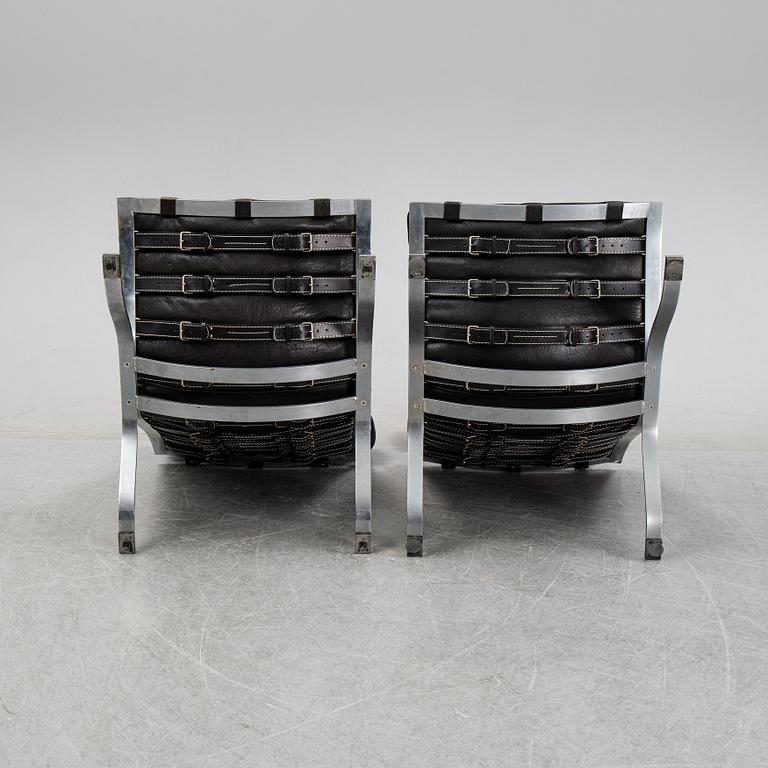 A pair of 'Ari' armchairs designed by Arne Norell, Norells Möbler, model designed in 1966.