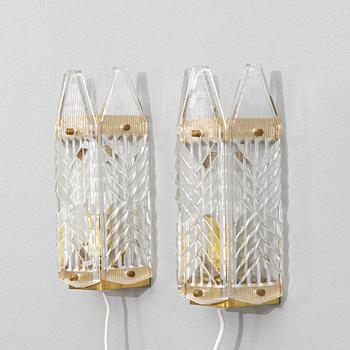 Wall lamps, a pair, second half of the 20th century.