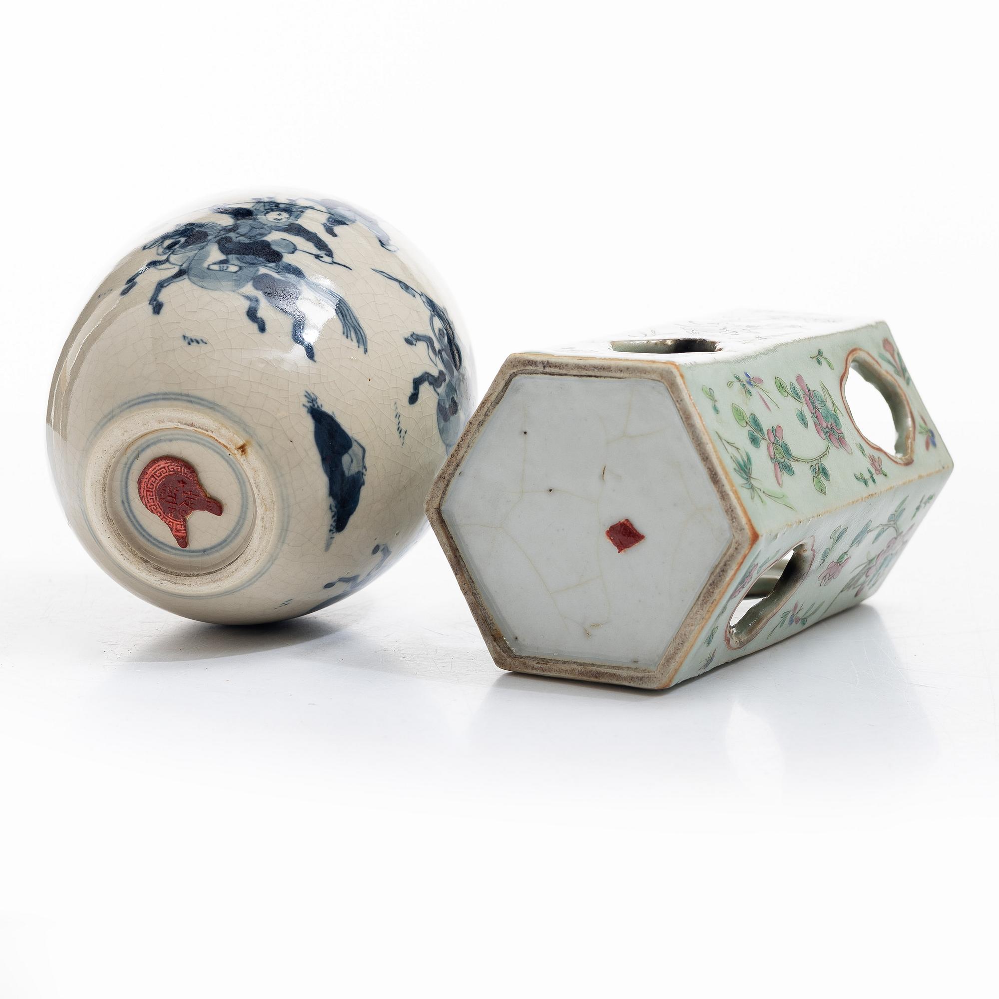 A group lot of Chinese porcelain, Qing dynasty 18/20th century.