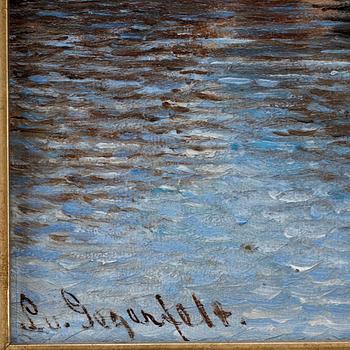 LOTTEN VON GEGERFELT, olja på pannå, 2 st. Sign.