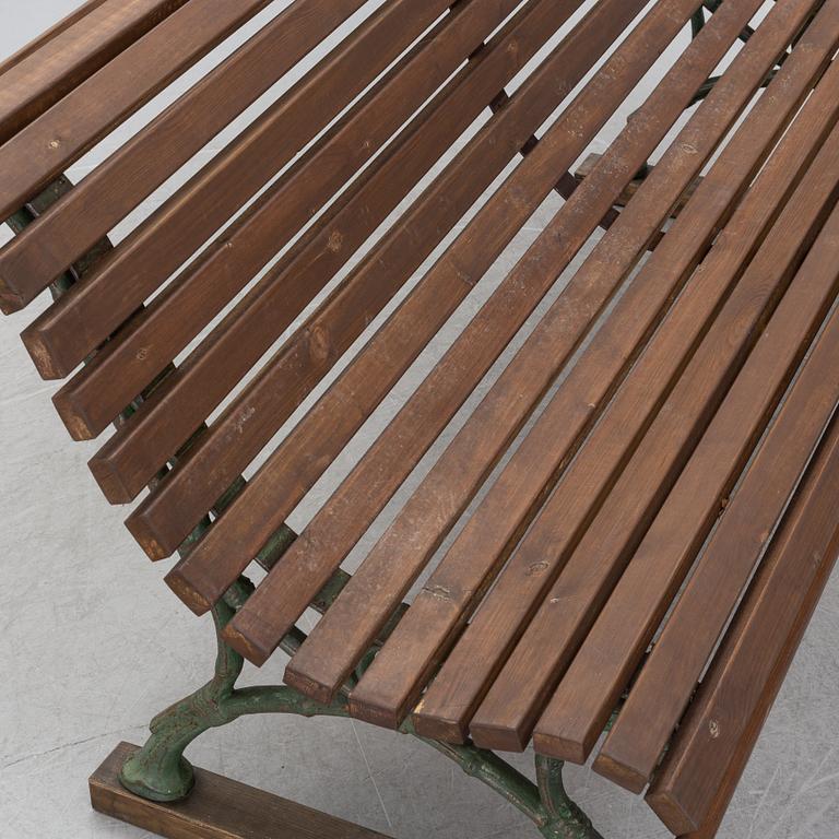 A garden sofa, circa 1900.