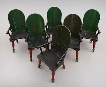 KARMSTOLAR, 6 st, 1800-talets andra hälft.